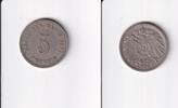 Deutsches Reich, Kaiserreich, 5 Pfennig großer Adler, Kupfer/Nickel, -