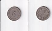 Deutsches Reich, Kaiserreich, 5 Pfennig großer Adler, Kupfer/Nickel, -
