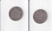 Deutsches Reich, Kaiserreich, 5 Pfennig großer Adler, Kupfer/Nickel, -