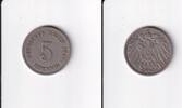 Deutsches Reich, Kaiserreich, 5 Pfennig großer Adler, Kupfer/Nickel, -