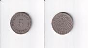 Deutsches Reich, Kaiserreich, 5 Pfennig großer Adler, Kupfer/Nickel, -