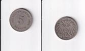 Deutsches Reich, Kaiserreich, 5 Pfennig großer Adler, Kupfer/Nickel, -