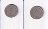 Deutsches Reich, Kaiserreich, 5 Pfennig großer Adler, Kupfer/Nickel, -