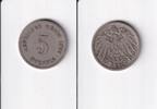 Deutsches Reich, Kaiserreich, 5 Pfennig großer Adler, Kupfer/Nickel, -
