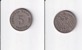 Deutsches Reich, Kaiserreich, 5 Pfennig großer Adler, Kupfer/Nickel, -