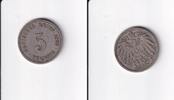 Deutsches Reich, Kaiserreich, 5 Pfennig großer Adler, Kupfer/Nickel, -