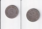 Deutsches Reich, Kaiserreich, 5 Pfennig großer Adler, Kupfer/Nickel, -