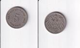 Deutsches Reich, Kaiserreich, 5 Pfennig großer Adler, Kupfer/Nickel, -