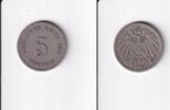 Deutsches Reich, Kaiserreich, 5 Pfennig großer Adler, Kupfer/Nickel, -