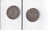 Deutsches Reich, Kaiserreich, 5 Pfennig großer Adler, Kupfer/Nickel, -