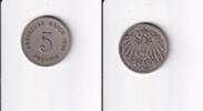 Deutsches Reich, Kaiserreich, 5 Pfennig großer Adler, Kupfer/Nickel, -