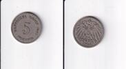 Deutsches Reich, Kaiserreich, 5 Pfennig großer Adler, Kupfer/Nickel, -