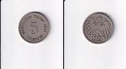 Deutsches Reich, Kaiserreich, 5 Pfennig großer Adler, Kupfer/Nickel, -