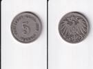 Deutsches Reich, Kaiserreich, 5 Pfennig großer Adler, Kupfer/Nickel, -