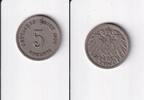 Deutsches Reich, Kaiserreich, 5 Pfennig großer Adler, Kupfer/Nickel, -