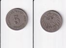 Deutsches Reich, Kaiserreich, 5 Pfennig großer Adler, Kupfer/Nickel, -