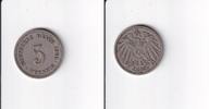 Deutsches Reich, Kaiserreich, 5 Pfennig großer Adler, Kupfer/Nickel, -