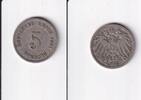 Deutsches Reich, Kaiserreich, 5 Pfennig großer Adler, Kupfer/Nickel, -