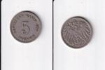 Deutsches Reich, Kaiserreich, 5 Pfennig großer Adler, Kupfer/Nickel, -