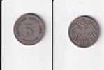 Deutsches Reich, Kaiserreich, 5 Pfennig großer Adler, Kupfer/Nickel, -