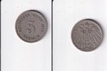 Deutsches Reich, Kaiserreich, 5 Pfennig großer Adler, Kupfer/Nickel, -