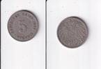 Deutsches Reich, Kaiserreich, 5 Pfennig großer Adler, Kupfer/Nickel, -