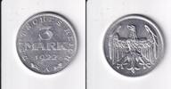Weimarer Republik, 3 Mark ohne Umschrift, -