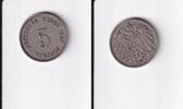 Deutsches Reich, Kaiserreich, 5 Pfennig großer Adler, Kupfer/Nickel, -