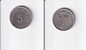 Deutsches Reich, Kaiserreich, 5 Pfennig großer Adler, Kupfer/Nickel, -