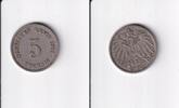 Deutsches Reich, Kaiserreich, 5 Pfennig großer Adler, -