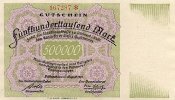 Deutsches Reich, Thüringen, 500ooo Mark 11.August Pößneck, Stadthauptkasse, -