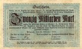 Sachsen 20 Mrd.Mark 26.Oktober Plauen -