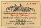 Deutschland 20 Reichsmark 20.April Sachsen, Schwarzenberg Landrat -