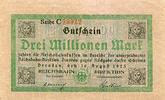 Deutschland 3 Mio.Mark 16.August Reichsbahn Direktion Dresden -