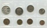 BRD 1 Pfennig - 5 DM, KMS 1966 F Kursmünzensatz, originalverschweißt Proof