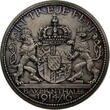 Versilberte Bronzemedaille 1916 Bayern Thaler - Ludwig III. , hohle Bronzemedaille mit Inhalt EF