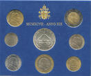 Vatikan 10 Lire - 1000 Lire, KMS 1997 Kursmünzensatz BU