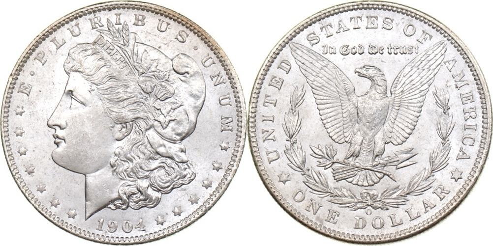 USA 1 Dollar 1904 O Morgan Dollar CH UNC | MA-Shops