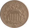 USA 5 Cents Nickel 1867 -