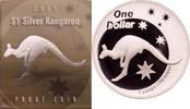 Australien 1 Dollar Känguru vor dem Kreuz des Südens -