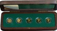 BRD 5 x 20 Euro Deutscher Wald - Eiche, Komplettset inklusive Zertifikate und im Originaletui -