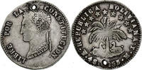 4 Soles 1855 PTS MJ Bolivien  ss, gelocht