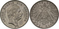 Sachsen 2 Mark Georg - mit Patina -