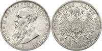Sachsen-Meiningen 5 Mark Georg II., Bart berührt Perlkreis -