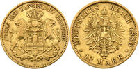 10 Mark 1880 Hamburg Stadtwappen ss