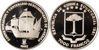 Äquatorialguinea 7000 Francos Äquatorialguinea, 7000 Francos, Entdeckung Amerikas, Santa Maria, 1992, PP -