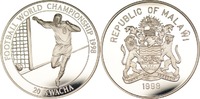 Malawi 20 Kwacha Fußballspieler nach Torschuss -