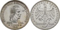 BRD 5 DM 1955 Friedrich von Schiller vz, Schr&ouml;tlingsfehler, Rdf. 849.75 元  ＋  77.18 元 运费