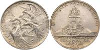 Deutschland Medaille Völkerschlachtdenkmal / Deutscher Patriotenbund, versilberte Bronzemedaille -