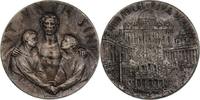 Vatikan Medaille Pius Jubiläumsjahr - UT UNUM SINT - Petersdom über Rom, Weißmetall versilbert -